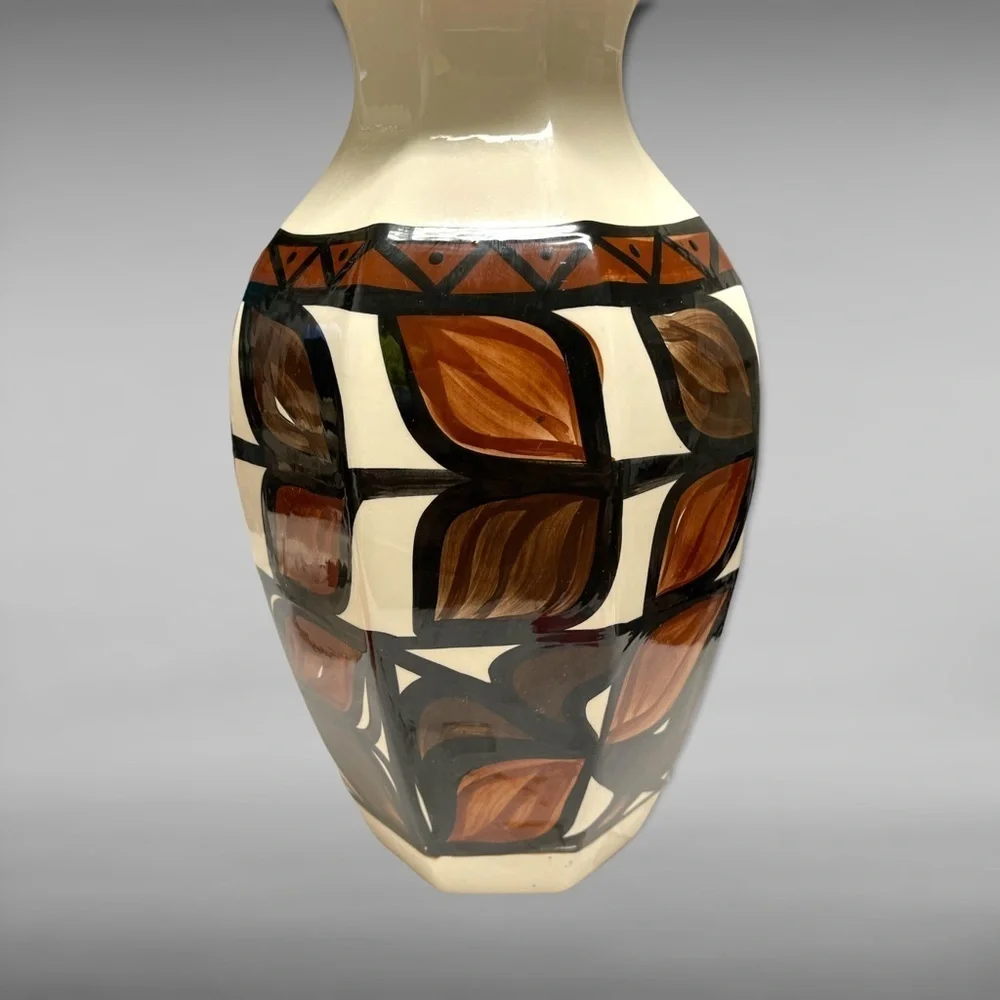 Vintage 80’s Pohaku Kiln Handmade Pottery Vase Hawaii 12 3/4" Tall - Picture 2 of 10